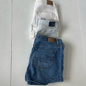 Three pair of American Eagle Jean Shorts size 4